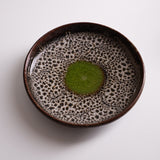 Paulo｜切立皿 レオパード×グリーン｜Φ14cm × H3cm